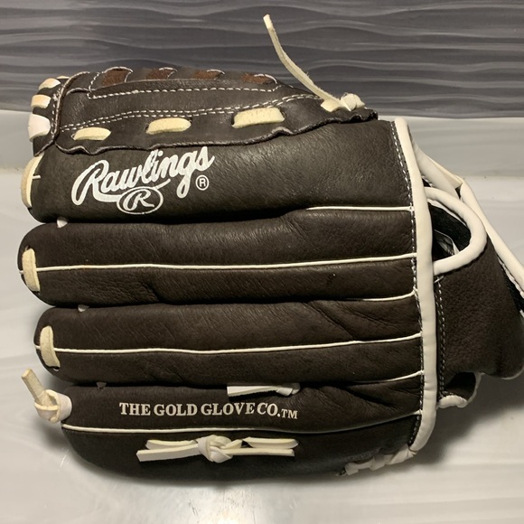 Rawlings Leather baseball Mitt Like NEW Basket weave highlight HFP120BRW 12 inch - Picture 11 of 11